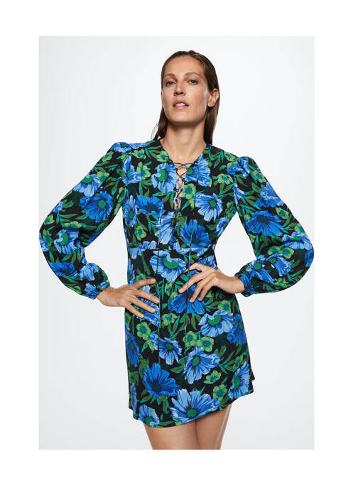 Robe courte bleu MANGO pour femme