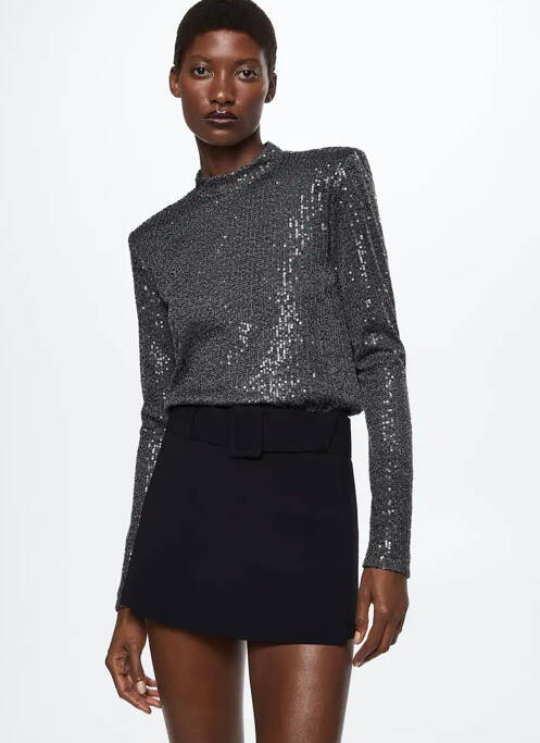 Top gris MANGO pour femme