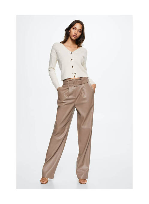 Pantalon droit gris MANGO pour femme