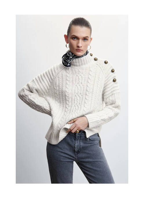 Pull beige MANGO pour femme