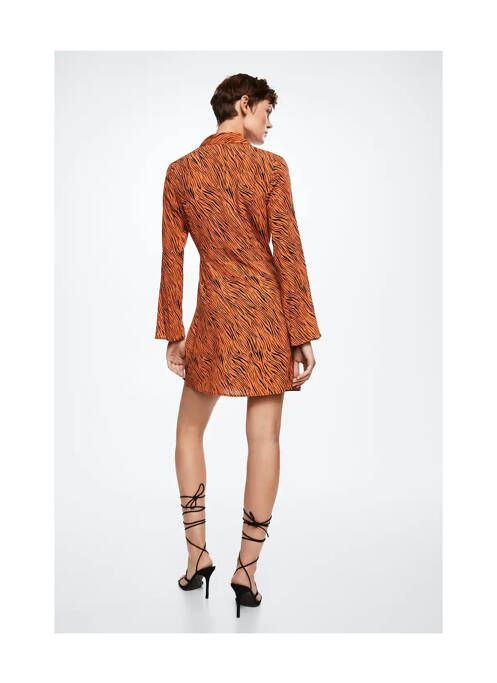 Robe courte orange MANGO pour femme