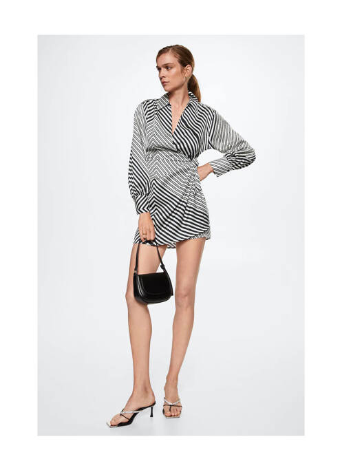 Robe courte blanc MANGO pour femme