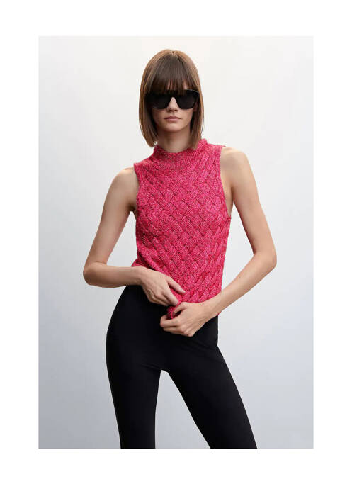 Débardeur rose MANGO pour femme