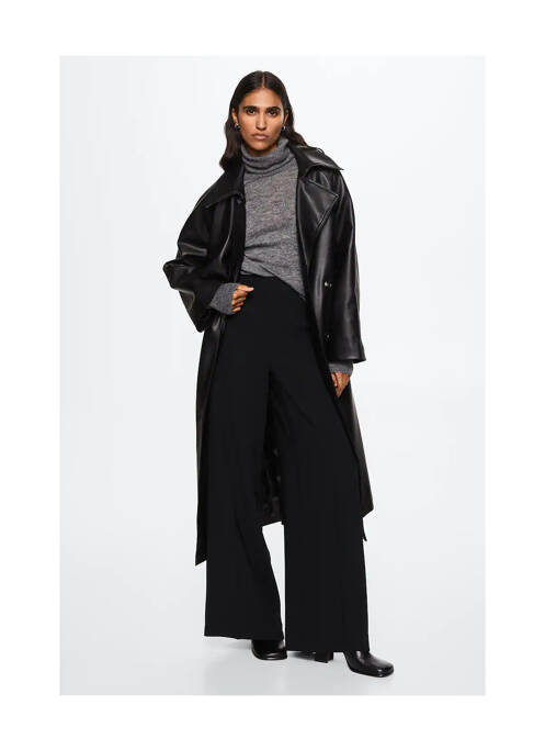 Pantalon droit noir MANGO pour femme