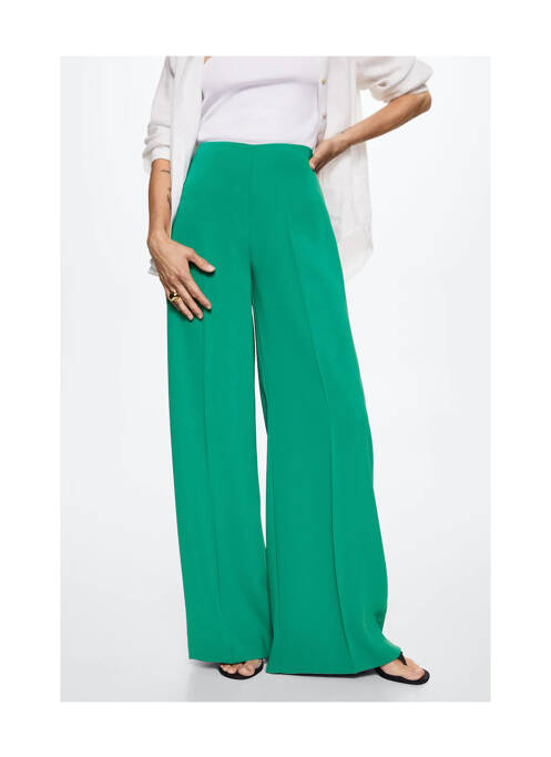 Pantalon flare vert MANGO pour femme