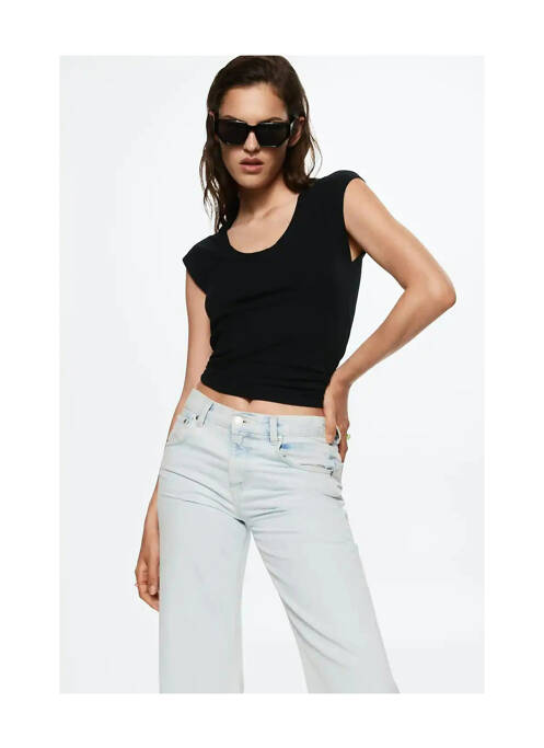 T-shirt noir MANGO pour femme