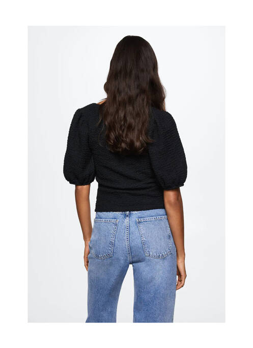 Top noir MANGO pour femme