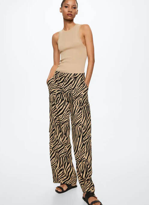 Pantalon flare marron MANGO pour femme