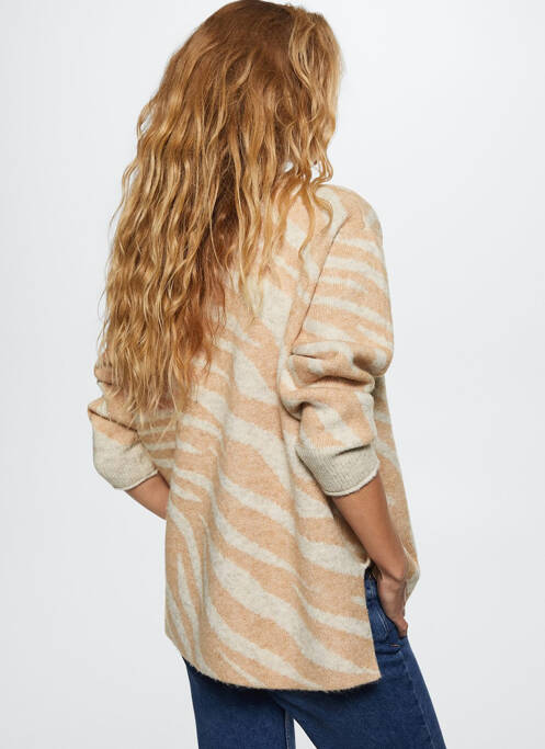 Gilet manches longues marron MANGO pour femme