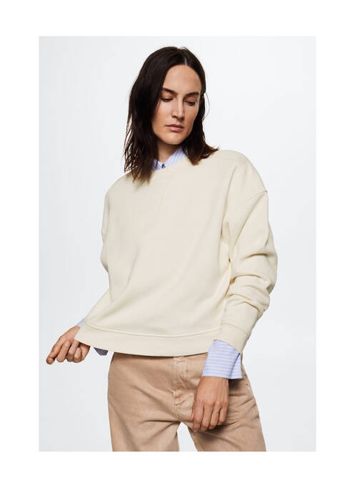 Sweat-shirt beige MANGO pour femme