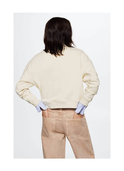 Sweat-shirt beige MANGO pour femme