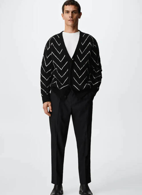 Gilet manches longues noir MANGO pour homme