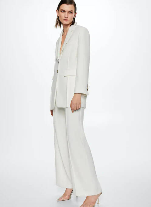 Pantalon large beige MANGO pour femme