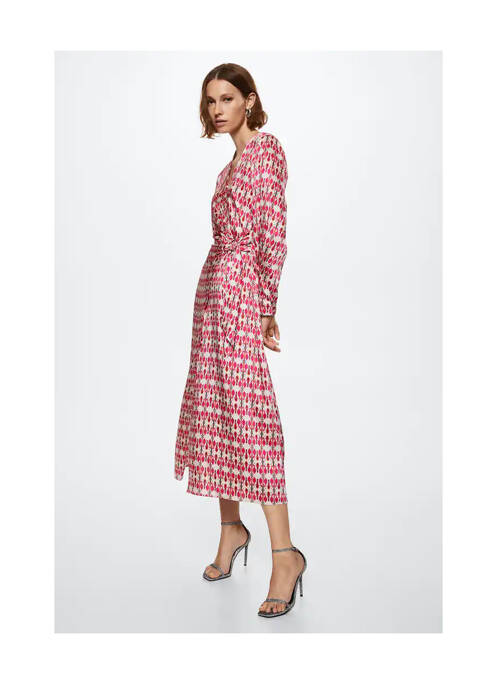 Robe longue rose MANGO pour femme