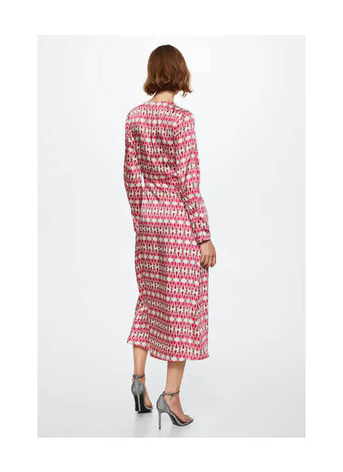 Robe longue rose MANGO pour femme