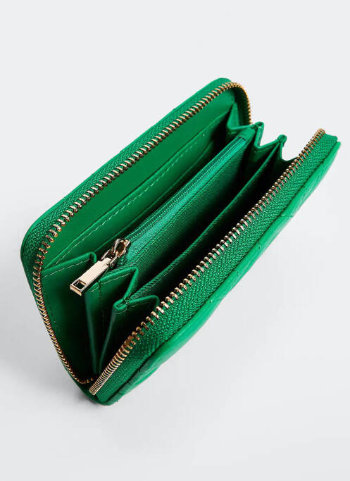 Porte-monnaie vert MANGO femme