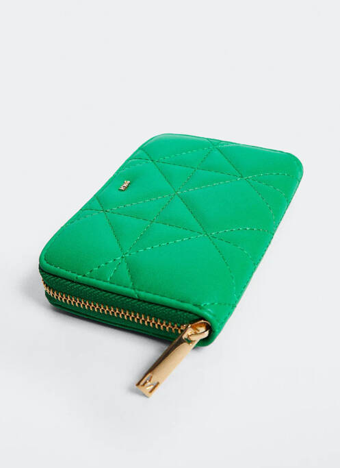 Porte-monnaie vert MANGO femme