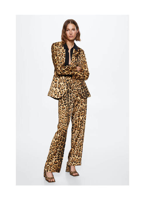 Pantalon droit marron MANGO pour femme