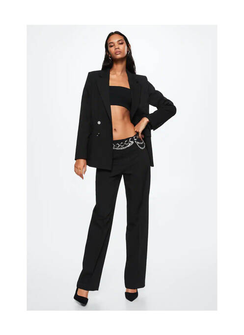 Pantalon droit noir MANGO pour femme