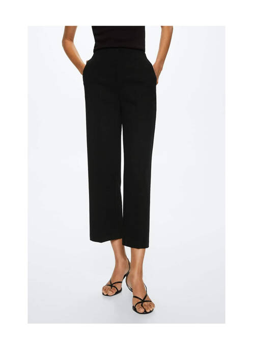 Pantalon 7/8 noir MANGO pour femme