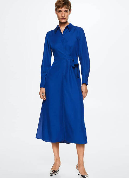 Robe longue bleu MANGO pour femme