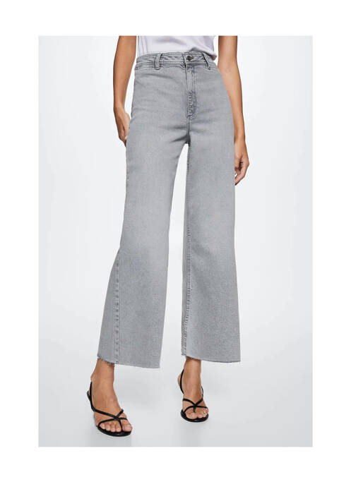 Jeans coupe large gris MANGO pour femme