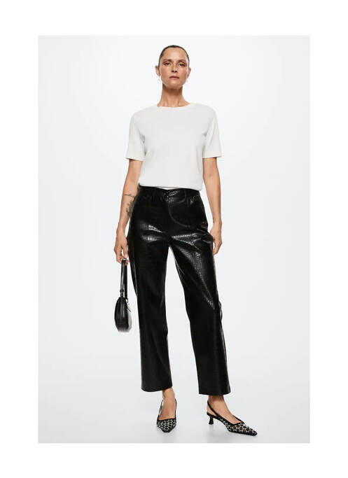 Pantalon droit noir MANGO pour femme