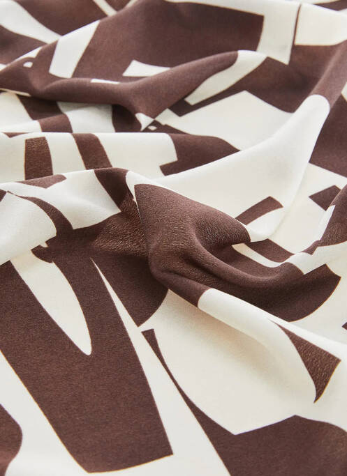 Foulard marron MANGO femme