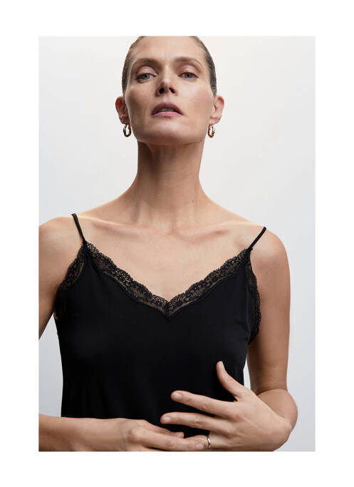Top noir MANGO pour femme
