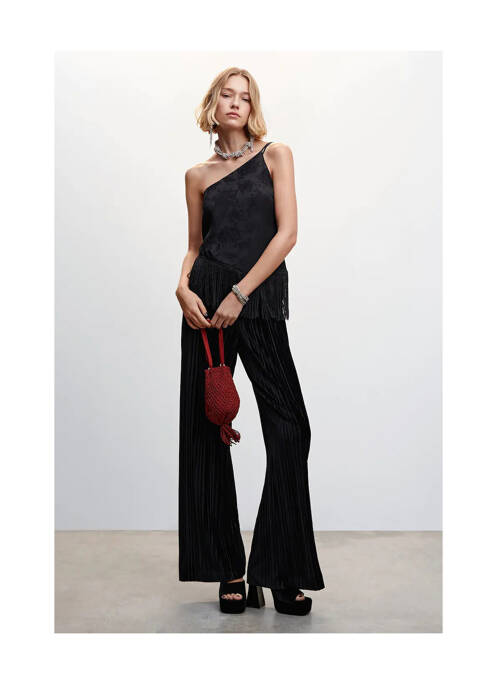 Pantalon large noir MANGO pour femme