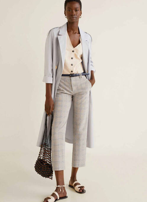 Pantalon 7/8 beige MANGO pour femme
