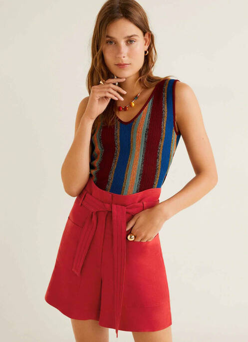 Short rouge MANGO pour femme