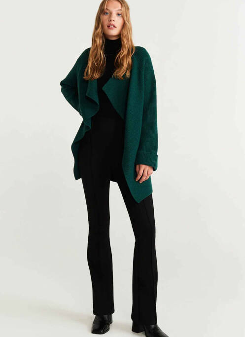Gilet manches longues vert MANGO pour femme