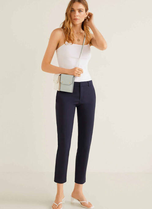 Pantalon slim bleu MANGO pour femme