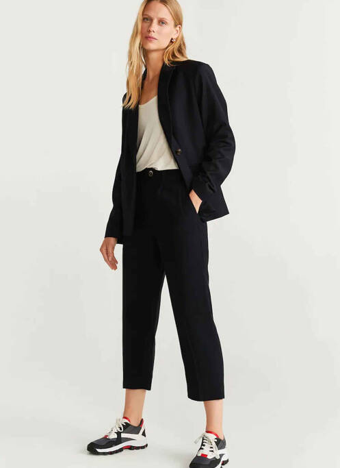 Pantalon 7/8 noir MANGO pour femme