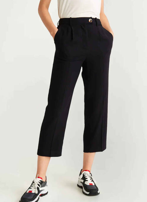 Pantalon 7/8 noir MANGO pour femme