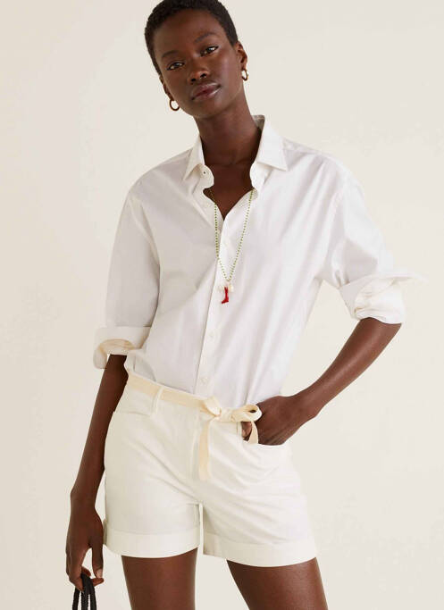 Short blanc MANGO pour femme