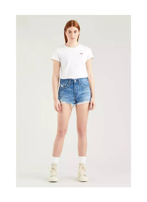 Short bleu LEVIS pour femme