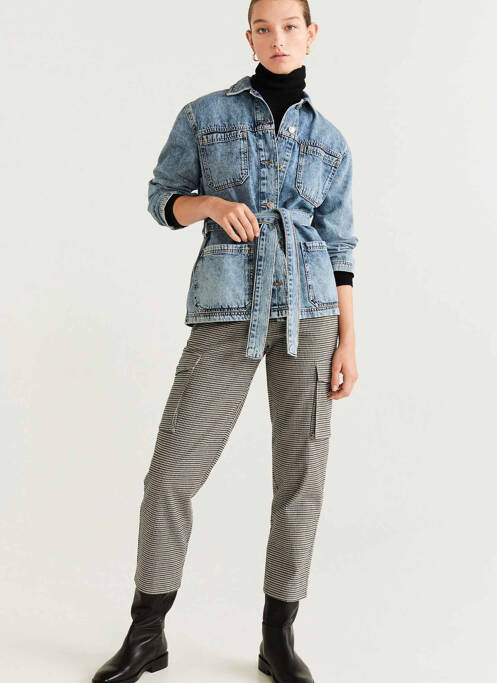 Pantalon cargo blanc MANGO pour femme