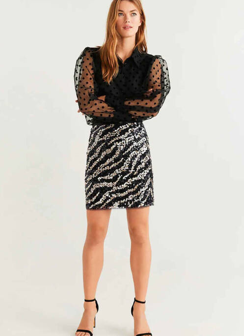 Jupe courte noir MANGO pour femme