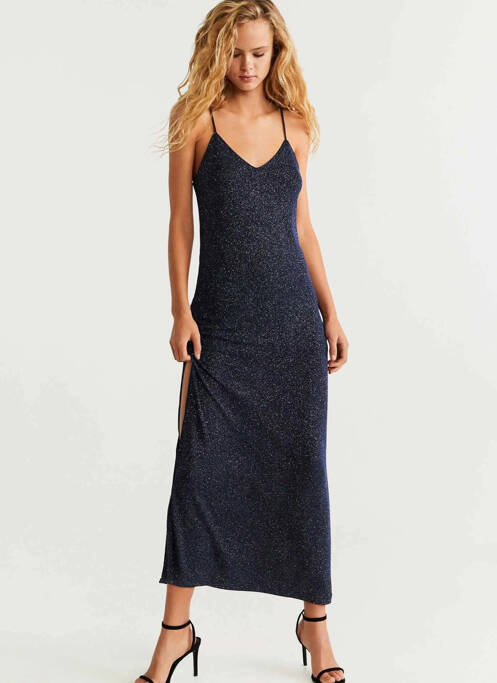 Robe longue bleu MANGO pour femme