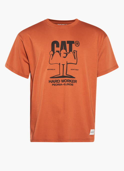 T-shirt orange CATERPILLAR pour homme