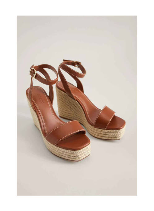 Sandales/Nu pieds marron MANGO femme