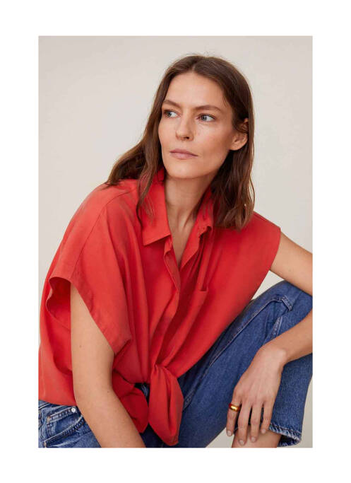 Chemisier rouge MANGO pour femme