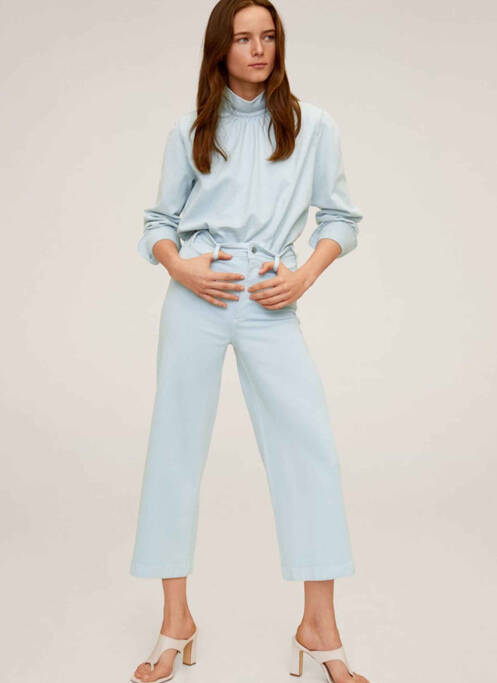 Jeans coupe large bleu MANGO pour femme