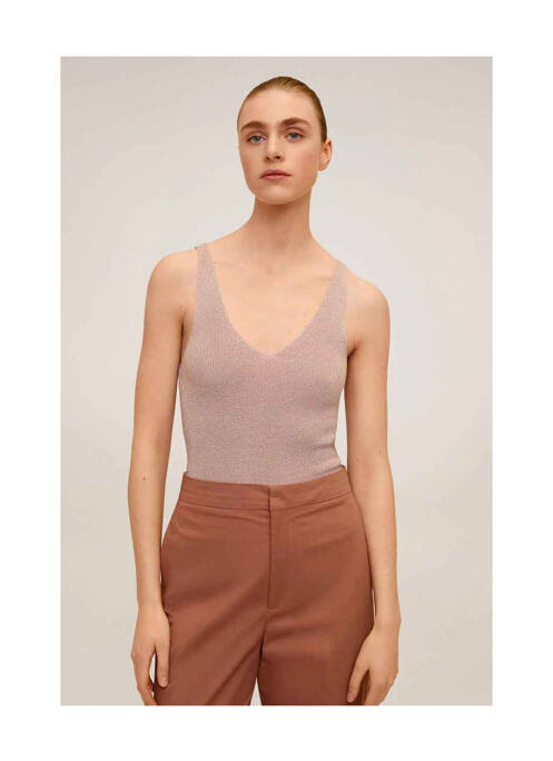 Débardeur rose MANGO pour femme