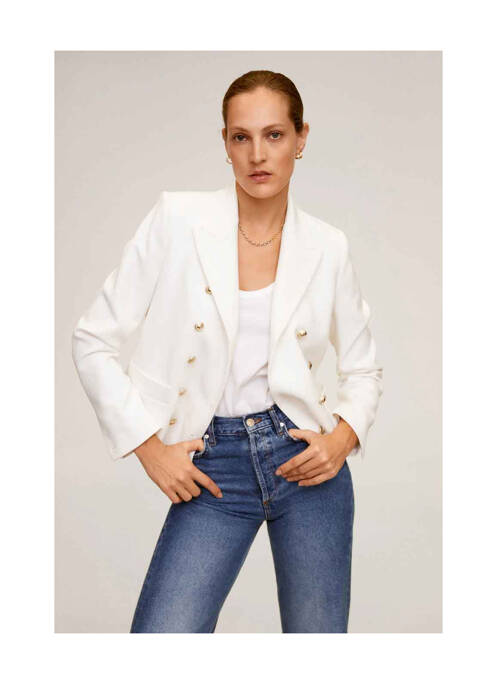 Blazer blanc MANGO pour femme
