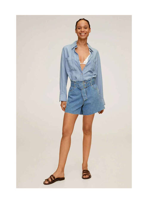 Bermuda bleu MANGO pour femme