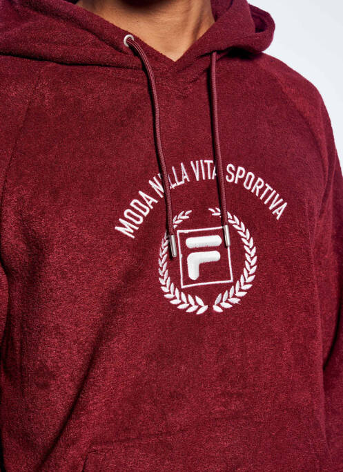 Sweat-shirt à capuche marron FILA pour homme