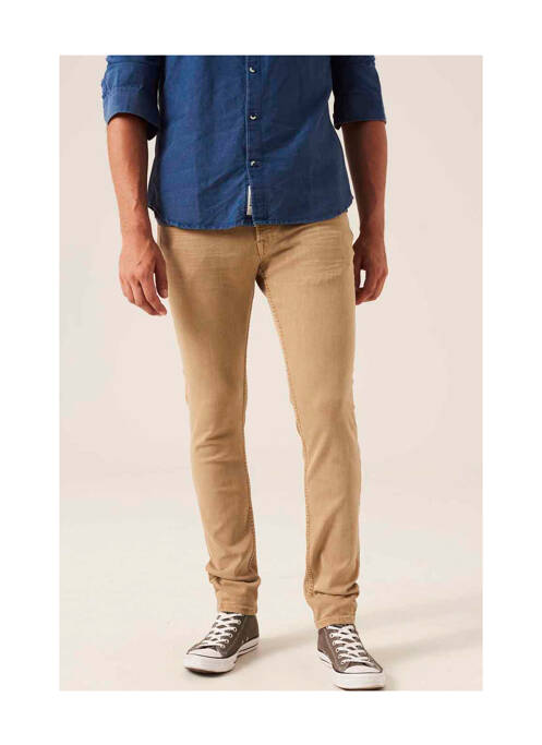 Jeans coupe slim beige GARCIA pour homme
